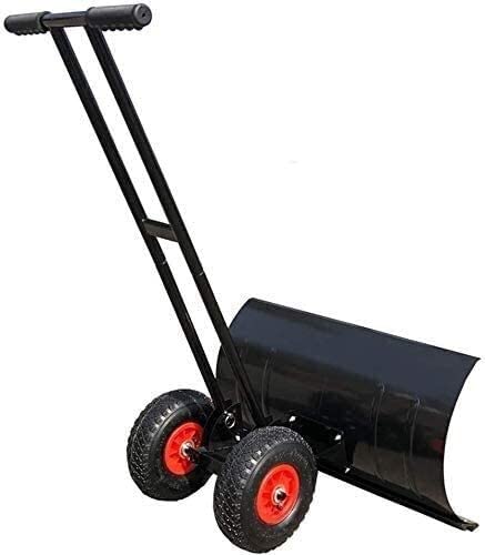 Snow Shovel Snow Pusher Shovel with Wheels| Heavy-Duty Snow Removal Vehicle for Road Surface Cleaning Snow Pusher