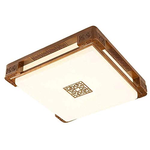 Lamp Solid Wood Design, Beautifully Carved Craftsmanship, Stylish Chinese Ceiling Lamp, Classic Square Living Room Bedroom Lamp Lighting