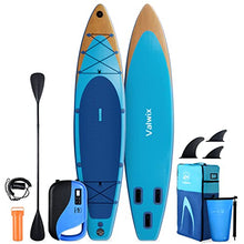 Valwix Inflatable Stand Up Paddle Board w/Electric Pump & Action Camera Mount - 12ft Odyssey Blue