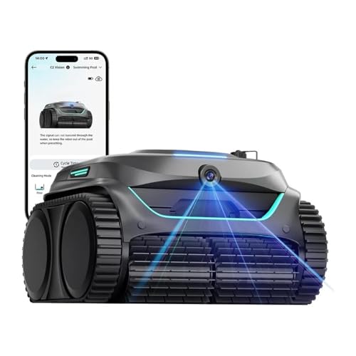 C2 Vision Robotic Pool Cleaner with Camera, 8-in-1 Vacuum for Inground Pools, Powerful Suction