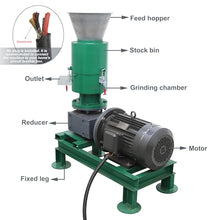 TECHTONGDA 8mm Die Wood Pellet Mill Pelletizer Press Machine Output 132 LBS/H Dual Press Rollers Suitable for Straw Peanut Shells Waste Paper Pellets for Heating & Power Generation 220V