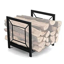 WXPWAMZ Fireplace Log Holder- 17 Inch Small Firewood Rack Indoor, Indoor Outdoor Wood Rack to Store Logs, Patio Firewood Storage Holder for Fireplace Pit