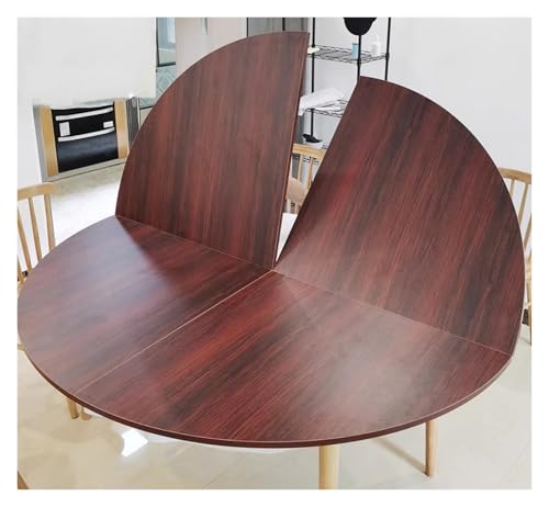 ZDJZMGZ Foldable Round Table Top Extender - 4 to 6.5 ft Collapsible Banquet Table Board, Custom BBQ Table for Garage/Garden/Deck, Red, 4.2 ft Diameter (130 cm)