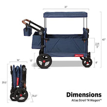 Radio Flyer Atlas Stroll N Wagon Folding Wagon Blue