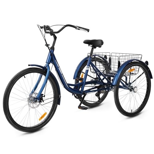 Viribus Adult Tricycle 7 Speed Dual Chain Navy