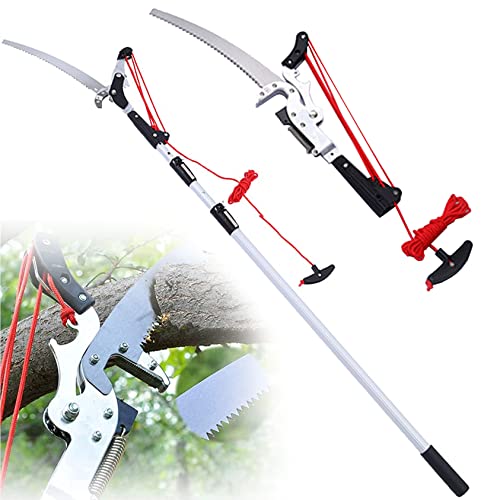 Telescopic Pole Saws 9.8FT/13FT/16.4FT/19.6FT Professional Telescopic Tree Pruner, Heavy Duty Extendable Tree Pruner for Trimming Branches and Leaves,5m/16.4ft