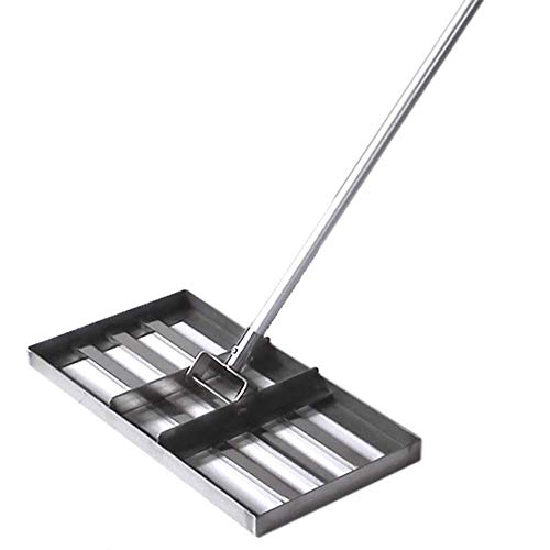 Aikimfuly Garden Lawn Level, Lawn Leveling Rake, with 43 Inch Handle, Heavy Duty Stainless Steel Large Capacity Lawn Leveling Tool Golf Equipment