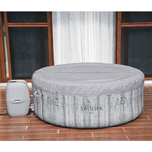 Bestway 2-4 Person SaluSpa Fiji Signature AirJet Inflatable Hot Tub Spa, 71" x 26" Round Portable Spa with 120 Soothing Jets and Insulated Cover
