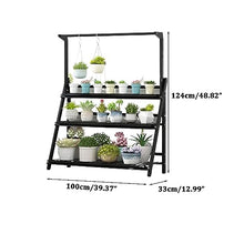 Hanging Orchid Planter Creative Simple Shelves Floor Stepped Plant Stand Living Room Indoor Multi-layer Bamboo Flower Display Rack Hangable Flower Rack For Florist Garden Balcony Flowerpot Stan