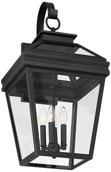 Stratton Street 27" Black Traditional Outdoor Lantern Wall Light Fixture