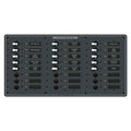 Blue Sea Systems Traditional Metal DC Panel 24 Positions Black