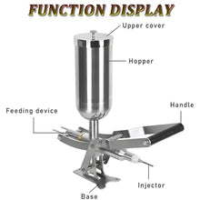 Commercial Stainless Steel Donut Filler Injector Machine, 5L Capacity for Fruit and Churro Filling, Includes 3 Short Pipes
