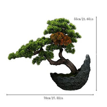 BABETT Artificial Small Bonsai Tree Simulation Bonsai Cliff Cypress Welcoming Pine Green Plant Bonsai Home Living Room Office Desktop Porch Decoration Living Room Fake Plant Greenery Decor