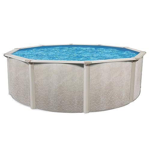 Aquarian Phoenix Round Steel Frame Above Ground Swimming Pool Gray