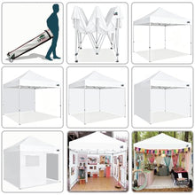 Eurmax USA 10x10 Pop Up Canopy Tent,Commercial Tent with Patented No-Tip Rolling Bag,4 Zippered Removable Walls,UV & Water Resistant Canopy Top,Heavy Duty Outdoor Gazebo,Instant Shelter(Navy Blue)