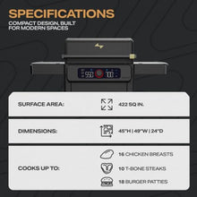 Current® Model G Dual Zone Smart Electric Grill, Moon Dust