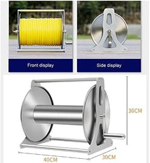 Retractable Hose Cart Garden Water Hose Reel Butler Swivel Bracket, Wall Mount Patio Hoses Rack Storage(40m Water Pipe)