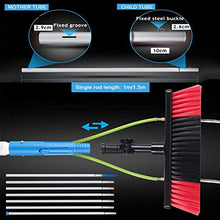Telescopic Window Cleaner Water Wash Brush Kit(5m-12m) Window and Solar Panel Cleaning System W/Brush Telescopic Pole Windows Cleaning Washing Tool 30/50cm Brush Head