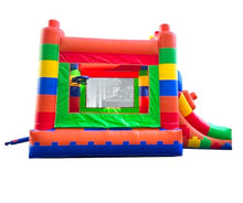 Pogo Bounce House Inflatable Bounce House with Slide Building Block