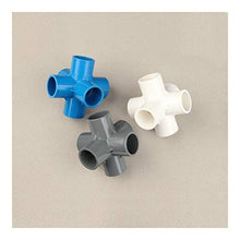 Pipe Fittings & Accessories 50pcs Plastic PVC 20mm Pipe Three-dimensional 6 Way Joint Connector for Garden Irrigation Tube Adapter DIY Tools (Color : Blue, Diameter : Inner diameter 20mm)