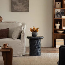 ENGENDER Couch Side Table B& Hotel Solid Wood Sofa Side Table Living Room Hammered Small Coffee Narrow End(B)