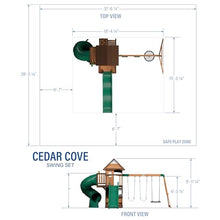 Backyard Discovery Cedar Cove Wood Swing Set Light Brown
