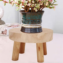 MIIKHI Plant Stand Plant Stand/Plant Display Wood Round Bench Plant Stand Creativity Flower Pot Base Display Stand Stool Home Garden Patio Decor Indoor Flower Pots Stand (Gold M)