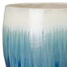 Emissary - Ossal Planter, Blue Snow 18.5x18.5x19 H