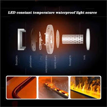Decorative Fireplace Recessed Fireplace Flame Adjustment 3D Simulation Charcoal Water Vapor(Large)