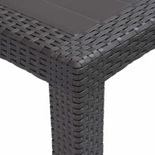 LMTYOENFG 86.6 in Outdoor Garden Table 8 Person Rattan Look Plastic Brown