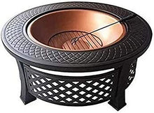 Garden Fire Pit Portable Grill Barbecue Rack Outdoor Patio Steel BBQ Grill Fire Pit Bowl w/Spark Screen Cover, Log Grate, Poker for Backyard, Camping, Picnic for Camping Backyard