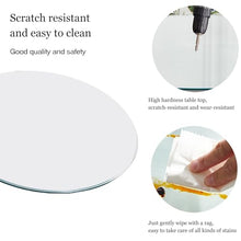 Table Top Tempered Kitchen Dining Table Top, Round Glass Table Protector Topper, Glass Round Replacement Protector Cover 400 Mm, Tempered Glass Table Top, Round Transparent Dining/Coffee/Garden Table