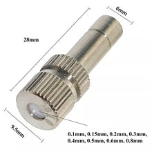 120PCS Brass Misting Nozzles for Cooling System Mister Nozzles Low Pressure, Fog Nozzle Water Mister Sprinkle for Patio Garden Sprayer Irrigation Tool Kit, 6MM Connection (Size : 0.15mm)