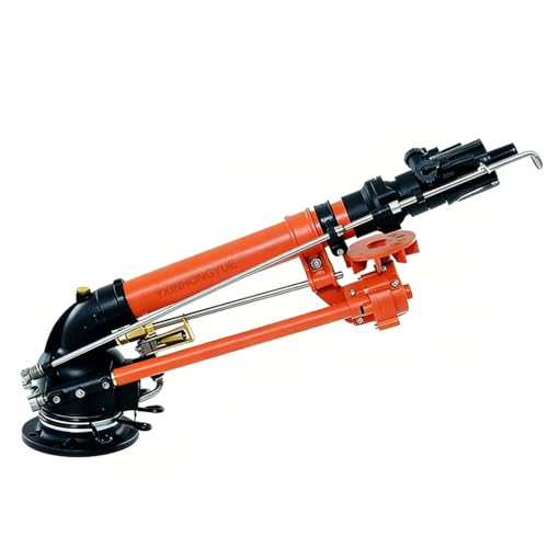 YXINHONGYUE Upgrade Turbine Sprinkler Gun Multi-Functional Heavy-Duty Farm Watering Equipment 360° Auto Rotation Agricultural Sprinkler Metal Impact Type Sprinkler Head
