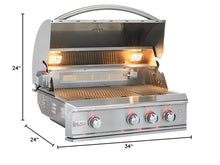 Blaze Professional LUX 3-Piece 34-Inch Propane Outdoor Kitchen Package - BLZ-3PRO-LP-3PC-SC