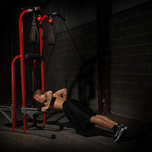 Stamina X Fortress Power Tower with Plyo Box - Dip Bar Pull Up Bar Station - Red