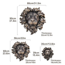 Lion Head Wall Hanging Fountain Sprayer, Nozzle Golden Garden Water Spray, Sculpture Head, Outdoor Watering Decoration Accessories for Office, Bedroom, Pond(Gold,80x95x32cm)