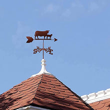 Metal Weathervane Large Cow and Calf Outdoor Roof Stainless Steel Weathervane Display Garden Yard Decoration Wind Direction Farm Scene Home Outdoor Craft Ornaments