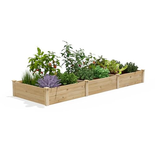 Greenes Fence Premium Cedar Raised Garden Bed, 4' x 12' x 14" (3/4" Thick) - Made in USA with North American Cedar