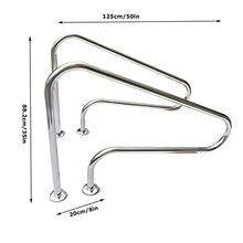 Pool Handrail Pool Hand Rail 2Pcs Easy Mount Hand Grab Rail W/Swimming Pool Armrest Cover 304 Stainless Steel Handrail Railing | Height 35\U2018\U2018 (Thick:1.0Mm) (Thick:1.5Mm) ()