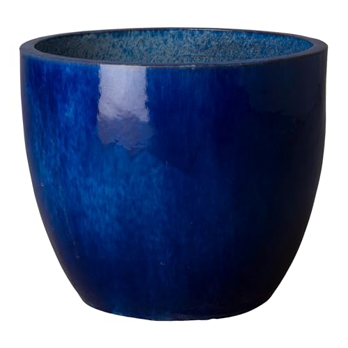 Emissary - Rnd Pot Lg, Blue 22x19 H