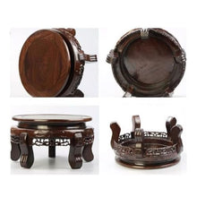 LUYOUBOZHU Vase Stand Chinese Style Ebony with Foot Bonsai Stand for Vase Teapot Potted Display Base(40cm)