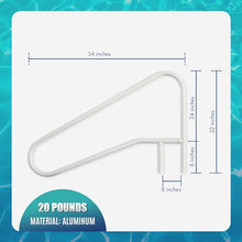 SAFTRON Cross Braced 3-Bend Pool Rail White