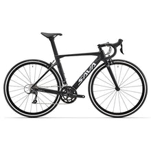 SAVADECK Carbon Road Bike with Shimano SORA R3000 18 Speed Derailleur System, Racing Bicycle - Black