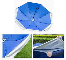 ZOCWJK Outdoor Garden Parasols Outdoor Sun Shade for Beach/Pool/Patio Umbrellas,Thick Double-Layer Umbrella Cloth, Height Adjustable, Rainproof and Sunproof,Without Parasol Base,Silver-A