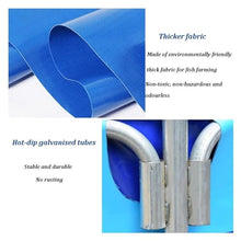 JINMLBO Pool Above Ground, Canvas Fish Pond Pool with Metal Bracket Round Large Fold Aquarium Children's Pool Fish Tank for Koi Culture Agricultural Irrigation (Color : Blue, Size : 1.2x0.6m)