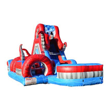 JumpOrange Ocean Battle Wet Dry Obstacle Course with Pool + Blower (Right Piece)