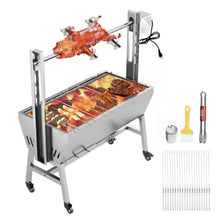 AMZSTAN Lamb Roaster, 60 kg Stainless Steel Charcoal Rotisserie Grill
