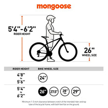 Mongoose Status 2.2 Mountain Bike 26-Inch Wheels 21-Speed Shifters Aluminum Frame Front Suspension Black/Red