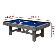 Hathaway Logan 7-ft Pool Table Combo Set with Benches - Rustic Gray Barnwood